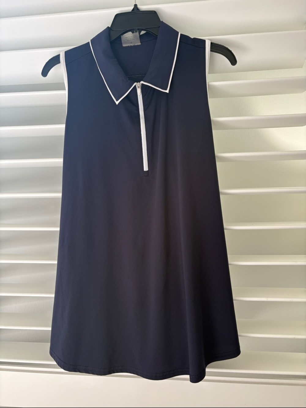 Jofit Women's Navy Sleeveless Racerback Golf Shirt; Sz: XL; EUC!!